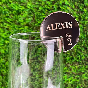 Vòng Tròn Acrylic Tên tag laser cắt Acrylic vòng đánh dấu tùy chỉnh Acrylic uống tag - Product Image 5