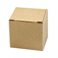Boîte d'expédition pliable en carton kraft brun avec logo personnalisé, emballage en gros, carton à extrémités droites