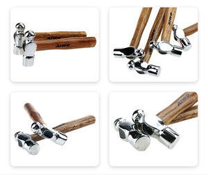 Marteau à tête sphérique forgé à chaud de 4 oz avec manche en bois - Product Image 5