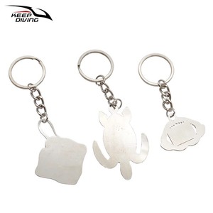 Llavero de Aleación de Zinc con Diseño de Bandera de Lapislázuli, Recuerdo de Buceo, Modelo KEEP DIVING PS 030 - Product Image 3