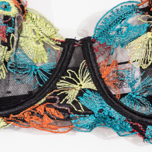 <span class=keywords><strong>Ensemble</strong></span> de lingerie respirant de haute qualité, sexy, en dentelle florale brodée, sans armatures, avec appliques, <span class=keywords><strong>push</strong></span>-<span class=keywords><strong>up</strong></span>, vente en gros 2023 - Product Image 5