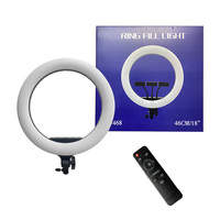 Promotion : Anneau lumineux LED réglable de 18 pouces 55W pour photographie et maquillage, avec trépied et lumière d'appoint pour selfies