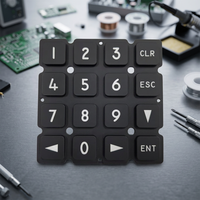 Teclado de Silicona Personalizado, Control Remoto, Moldes Numéricos de Elastómero, Grabado Láser, Recubrimiento, Referencia Cruzada GR608 TW, Referencia Cruzada GR606