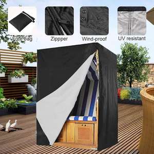 Housse de protection en tissu Oxford noir pour chaise de plage d'extérieur, balançoire de jardin, siège, protection contre la poussière - Product Image 3