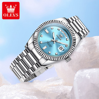 Montres pour hommes OLEVS 6736, montres mécaniques automatiques de luxe originales, calendrier hebdomadaire, étanches, lumineuses, pour homme