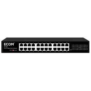 Ecom S1124 24*100Mbps Poorten Ethernet Switch Stock Ce/Lvd Fcc Deel 15 Klasse B Rohs Full-Duplex & Half-Duplex Ac 100 ~ 240V Mb-24