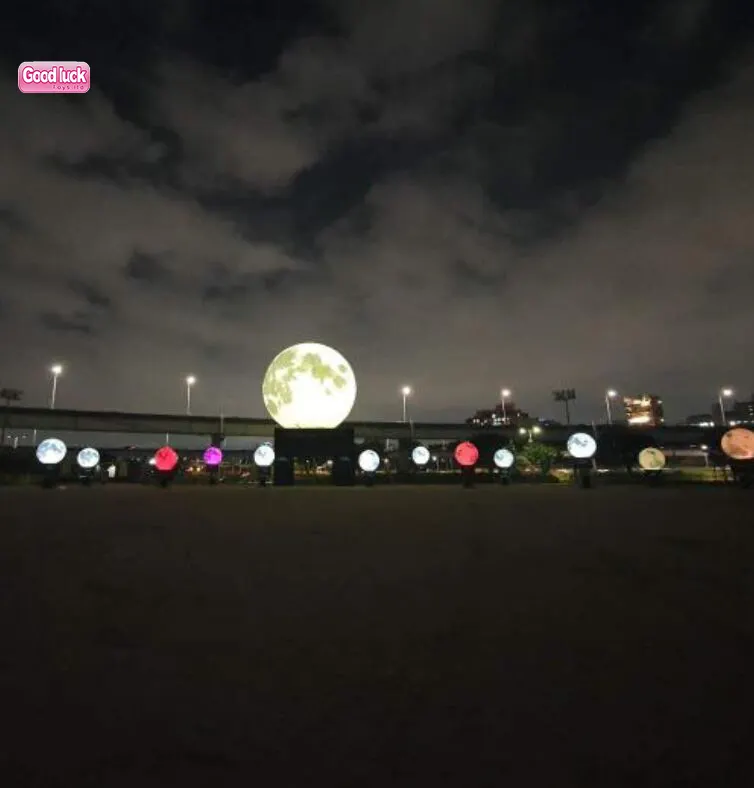 Opblaasbare Maan Ballon Volledige Afdrukken Giant Opblaasbare Maan Voor Mid Herfst Festival