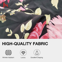 Tissu imprimé floral en georgette de crêpe 100% polyester de qualité supérieure JM pour robes féminines
