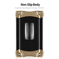 CIGARLOONG Tout en Un Portable Coupe-Cigare Sharp Avec Poinçon À Cigare Double Lames En Acier Inoxydable Coupe-Cigare Couteau De Poche Cadeau
