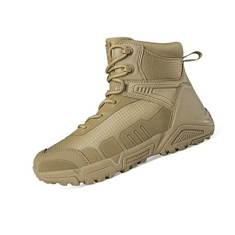 Dropshipping desgaste al aire libre combate escalada trekking cremallera tobillo botas tácticas OEM tamaño grande hombres Botas de senderismo botas de Hombre Zapatos