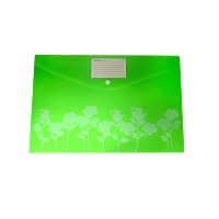 Carpeta Transparente A4 al por Mayor, Carpeta de Plástico Expandible para Documentos, Carpeta con Diseño Floral y Asa para Organización Estudiantil