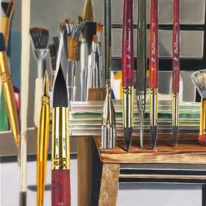 Pincel Redondo Profesional para Acuarela <span class=keywords><strong>Paul</strong></span> Cézanne con Pelo Animal Mixto y Mango de Madera para Artistas - Product Image 2