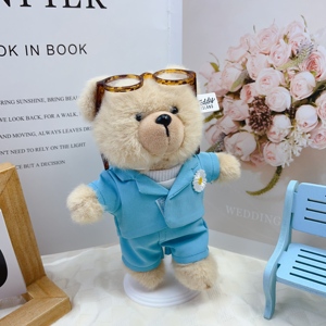 Tùy chỉnh đồ chơi sang trọng 14-17 cm gấu bông phim hoạt hình đồ chơi sáng tạo quần áo bán buôn logo có thể in - Product Image 2