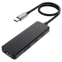 Docking Station USB Hub Berkualitas Tinggi 4 in 1 Tipe-C ke USB3.0+HDTV+PD+USB C dan Docking Station USB C untuk Laptop
