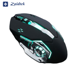Souris de jeu sans fil 2,4 G avec logo personnalisé, 2400 dpi, double mode, rechargeable, lumières LED colorées, interface USB, compatible avec ordinateur portable et PC - Product Image 3