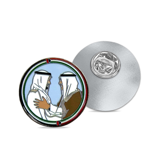 Pin de Recuerdo de la Alianza Emiratí de los Emiratos Árabes Unidos y Kuwait, Insignia Metálica con Retrato de Líderes del Medio Oriente, Broche Conmemorativo de Eventos Nacionales, Personalizado - Product Image 2