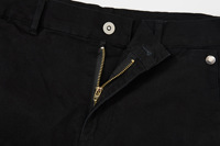 Pantalon cargo noir unisexe tendance streetwear, micro-évasé, empilé, en toile respirante, avec bretelles, pour hommes et femmes
