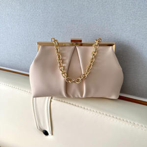 OEM pochette à cadre plissé en cuir souple de créateur <span class=keywords><strong>sac</strong></span> à main sacs à bandoulière pour femmes <span class=keywords><strong>sac</strong></span> à bandoulière populaire pour les filles - Product Image 4