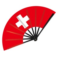 Éventail pliable personnalisé avec drapeaux nationaux de Palestine, Espagne, Argentine, Portugal, Brésil, style européen pour les matchs de football et les fêtes