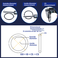 Joint d'étanchéité en silicone Atlas O-ring résistant aux produits chimiques, encapsulé en PTFE, FKM haute température, revêtu de FEP pour vannes de traitement chimique
