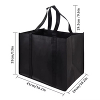 Sac de courses réutilisable et recyclable en non-tissé avec impression sérigraphique et transfert thermique, taille et bandoulière personnalisables