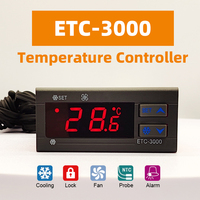 Controlador de Temperatura Digital Inteligente para Refrigerador e Incubadora OM ETC-3000, Sensor NTC, Resolución 1°C, 220VAC, IP65, Comunicación 485