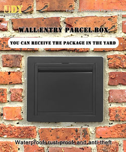 Boîte aux lettres extérieure autoportante en métal gris, petite, personnalisée, antirouille, étanche, finition peinture poudre - Product Image 2