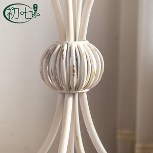 American Country Style Wrought Iron Side <b>Table</b> Round Wood Top Distressed Paint Console <b>Table</b> Living Room Coffee <b>Table</b> - Product Image 3