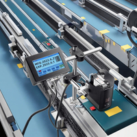 Nouvelle imprimante jet d'encre TIJ semi-automatique haute vitesse pour usine, avec encre à séchage rapide et convoyeur