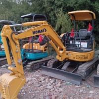 Mini-excavatrice sur chenilles hydraulique Komatsu PC20/PC20MR d'occasion, 1 tonne, moteur Heli, godet de 0,08 m, puissance de 15,2 kW, modèle 2021