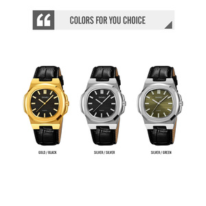 Men's round chronograph <b>watch</b> Luxury leather <b>watch</b> strap 30M waterproof quartz <b>watch</b> Wholesale <b>watches</b> - Product Image 3