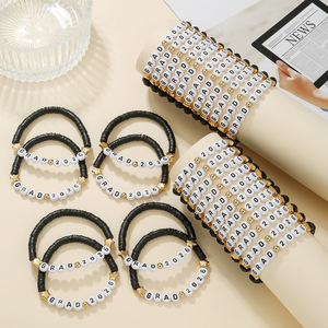Graduation <b>Beaded</b> <b>Bracelet</b> Set 30 Pieces Grad 2026 Letter Beads Gift For Teacher Student Jewelry Unisex - Product Image 3