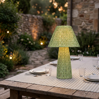Lampes de table LED rechargeables en tissu et métal au design unique et moderne, 2700K, commande tactile, décoration de luxe pour hôtel, chambre à coucher, mariage