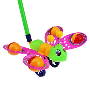 Porteur trotteur papillon pour tout-petits avec clochette, design dessin animé en plastique, 13-24 mois, pour filles, aide à la marche - Product Image 1