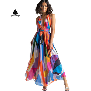 <span class=keywords><strong>Vestido</strong></span> de Alta Costura verano playa transpirable <span class=keywords><strong>largo</strong></span> señora Color bloque gasa <span class=keywords><strong>vestido</strong></span> Casual Maxi Floral señora <span class=keywords><strong>vestido</strong></span> elegante - Product Image 3