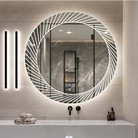 Miroir de salle de bain intelligent à LED, verre anti-buée, rétroéclairage réglable, montage mural, interrupteur à capteur, acier inoxydable, étanche IP65, design moderne