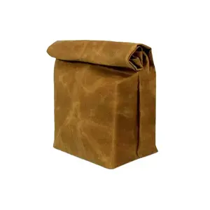 Thermal Lunch Tote Bag Waxed Canvas Cooler Lunch Sack Box Food BSCI Insulated Bag Insulated Reusable Snack Bag Insulated Case