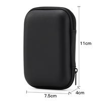 Estuche de Almacenamiento Portátil con Cierre para Auriculares, Organizador de Cables, Bolsa de Viaje Rectangular de Plástico con Interior de Malla, Opciones Multicolores