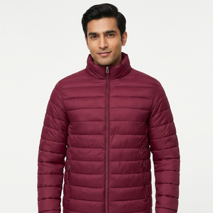 Chaquetas de Invierno Acolchadas para Hombre, Hechas a Medida al por Mayor, con Cuello Alto, Logotipo Frontal y Tela de Lona - Product Image 1