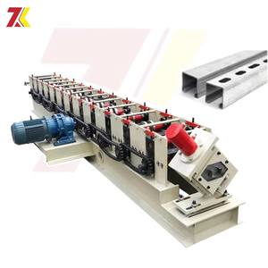 Meistverkaufte Praktische C-Profil-Maschine C-Kanal-Rollformmaschine mit Pumpenmotor Getriebe Lager für Stahldachziegel - Product Image 1