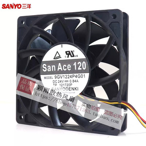 Sanyo San Ace 120 120x120x25mm 24V 0.84A PWM Cooling Fan <b>Computer</b> <b>Case</b> - Product Image 2