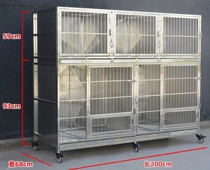 Venta al por mayor de fábrica veterinaria de acero inoxidable cría de perros <span class=keywords><strong>Foster</strong></span> Kennel Cabinet Display multifunción <span class=keywords><strong>Pet</strong></span> Shop Hospital Cage - Product Image 3