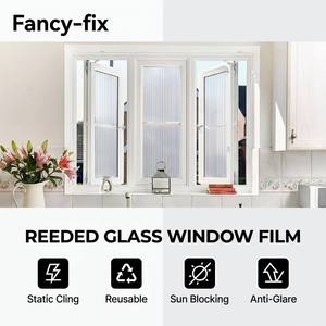 Película Decorativa <span class=keywords><strong>para</strong></span> Ventanas de Vidrio Estriado Fancyfix, Película de Privacidad Removible <span class=keywords><strong>para</strong></span> Ventanas, Control de Calor, Adhesión Estática <span class=keywords><strong>para</strong></span> Baño y Sala de Estar - Product Image 3