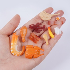 ของเล่นจำลองอาหารพลาสติกขนาดเล็ก อุปกรณ์ประกอบฉาก DIY ปู ไข่ <span class=keywords><strong>ขา</strong></span>ไก่ กุ้ง - Product Image 3