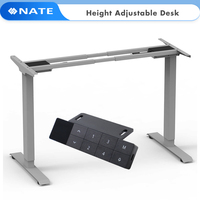 Cadre de bureau électrique moderne à double moteur pour position assise-debout, capacité de charge 100 kg/220 lb, hauteur réglable 700-1200 mm, bureau ergonomique