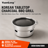 Grill coréen commercial en acier inoxydable, grand modèle n° 330, four à charbon de bois pour restaurants