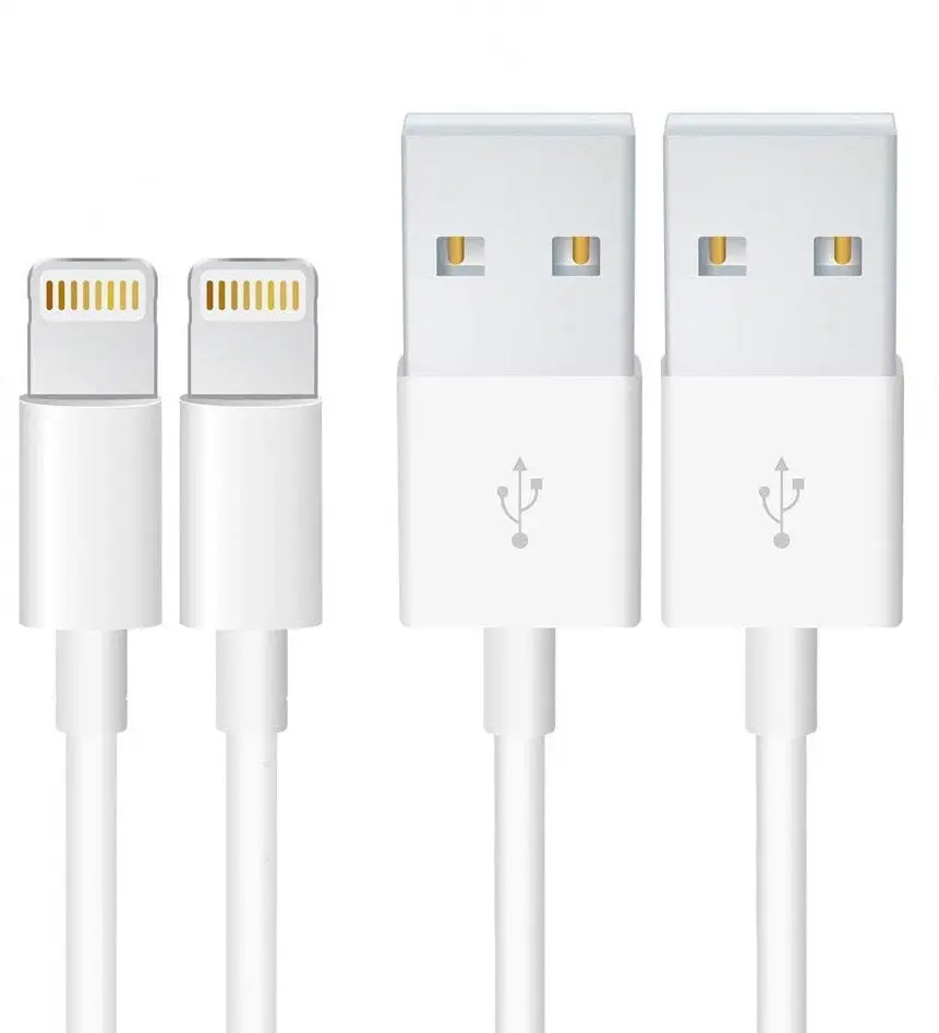 Basic USB A to Lightning White PVC Charging Cable Compatible With 8P 14 Pro max Sustainable Material Sync Data Cable Fast Speed