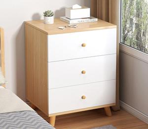 Mesita de Noche Moderna de 1, 2 o 3 Cajones, Ecológica y Duradera, Fabricada con Tablero de Fibra de Melamina, Mesa Auxiliar Contemporánea para Sala de Estar o Apartamento - Product Image 6