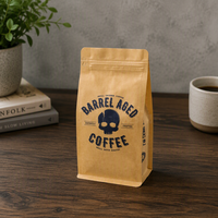 Sachets d'emballage de café recyclables 250g 500g 1kg personnalisables avec fermeture éclair, en papier kraft, impression héliogravure, qualité alimentaire
