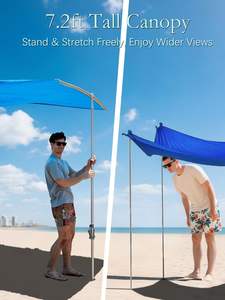 Sombrilla <span class=keywords><strong>de</strong></span> Playa. Fácil <span class=keywords><strong>de</strong></span> Instalar, Ligero, <span class=keywords><strong>No</strong></span> se Desplaza con el Viento, Protección Solar UPF 50+ - Product Image 3